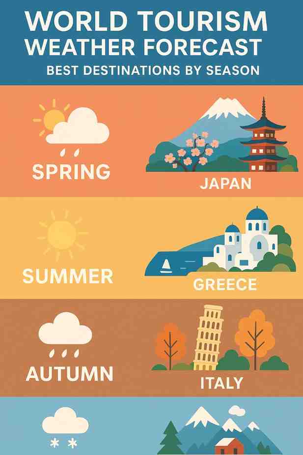 World Tourism Weather Forecast 2025: Best Destinations by Season